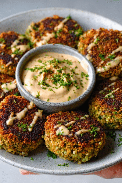 Baked Falafel with Tahini Sauce Recipe