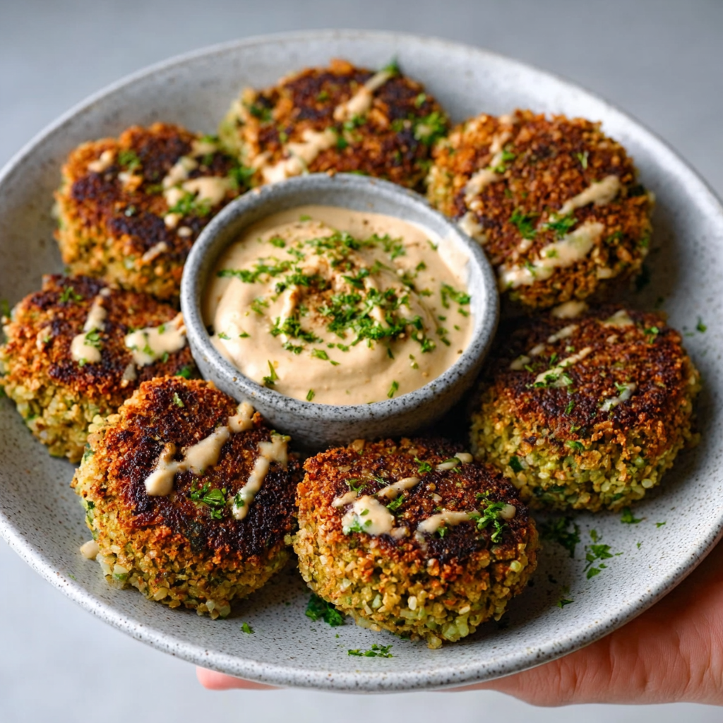Baked Falafel with Tahini Sauce Recipe