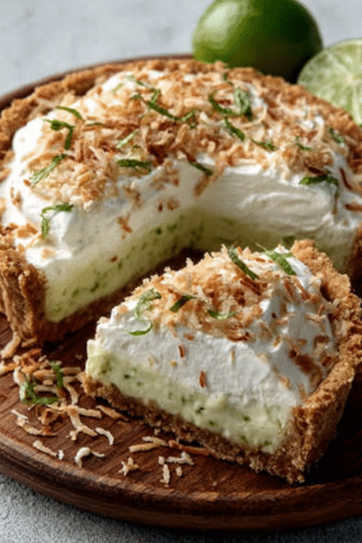 Basil Lime Coconut Cream Tarts