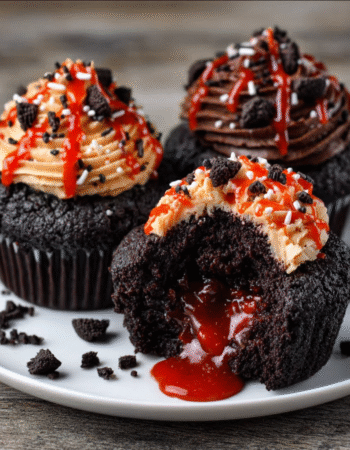 Bleeding Black Cupcakes – Halloween Cupcakes