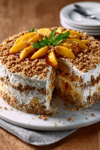 Bourbon-Peach Icebox Cake