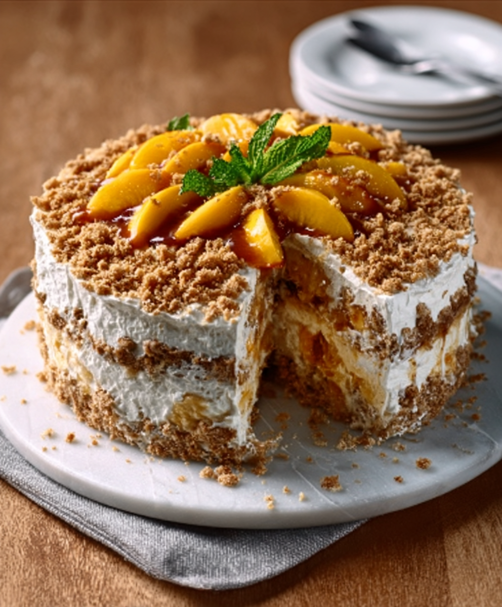 Bourbon-Peach Icebox Cake