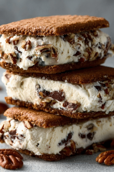 Butter‑Pecan Ice Cream Sandwich