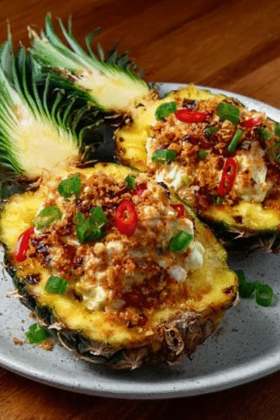 Charred Pineapple & Chili Salt Sorbet Boats
