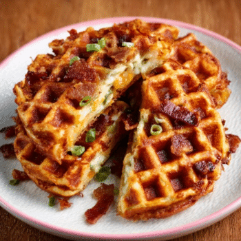 Cheesy Bacon Waffle Pockets