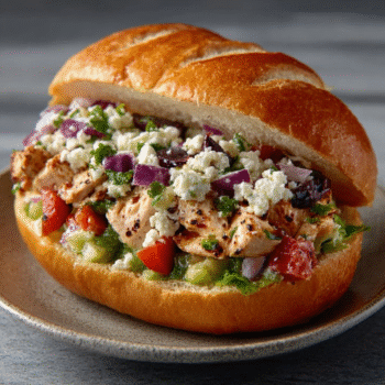 Chopped Greek Chicken Sandwich