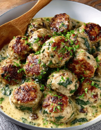 Creamy Spinach Turkey Meatballs