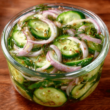 Cucumbers and Onions in Vinegar