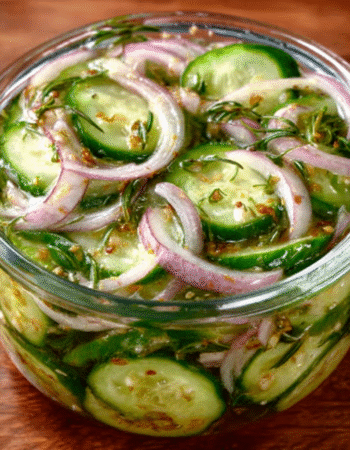Cucumbers and Onions in Vinegar