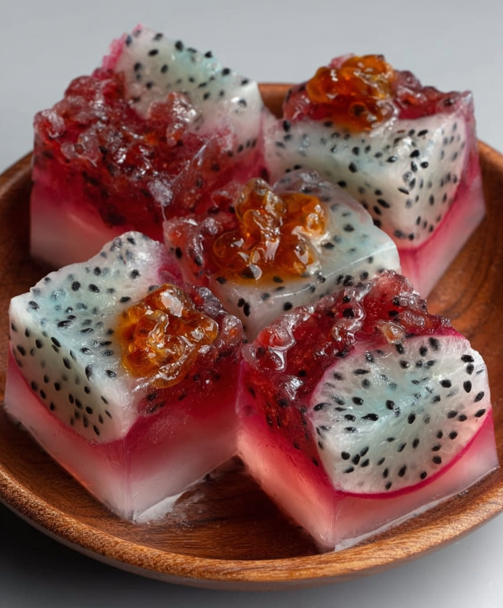 Dragon Fruit Geode Jellies