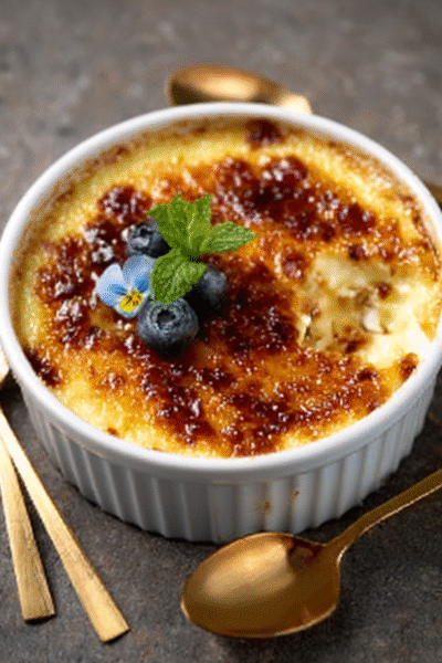 Edible Flower Pot Crème Brûlée