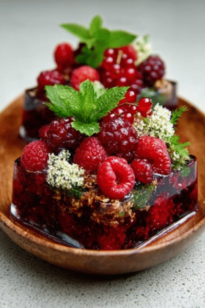 Foraged Berry & Elderflower Jelly Terrariums