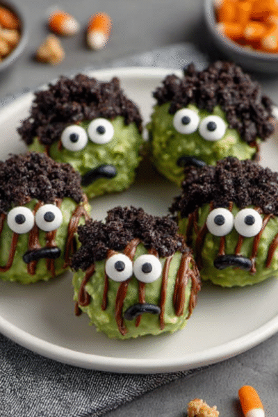 Frankenstein Oreo Balls Perfect for Halloween