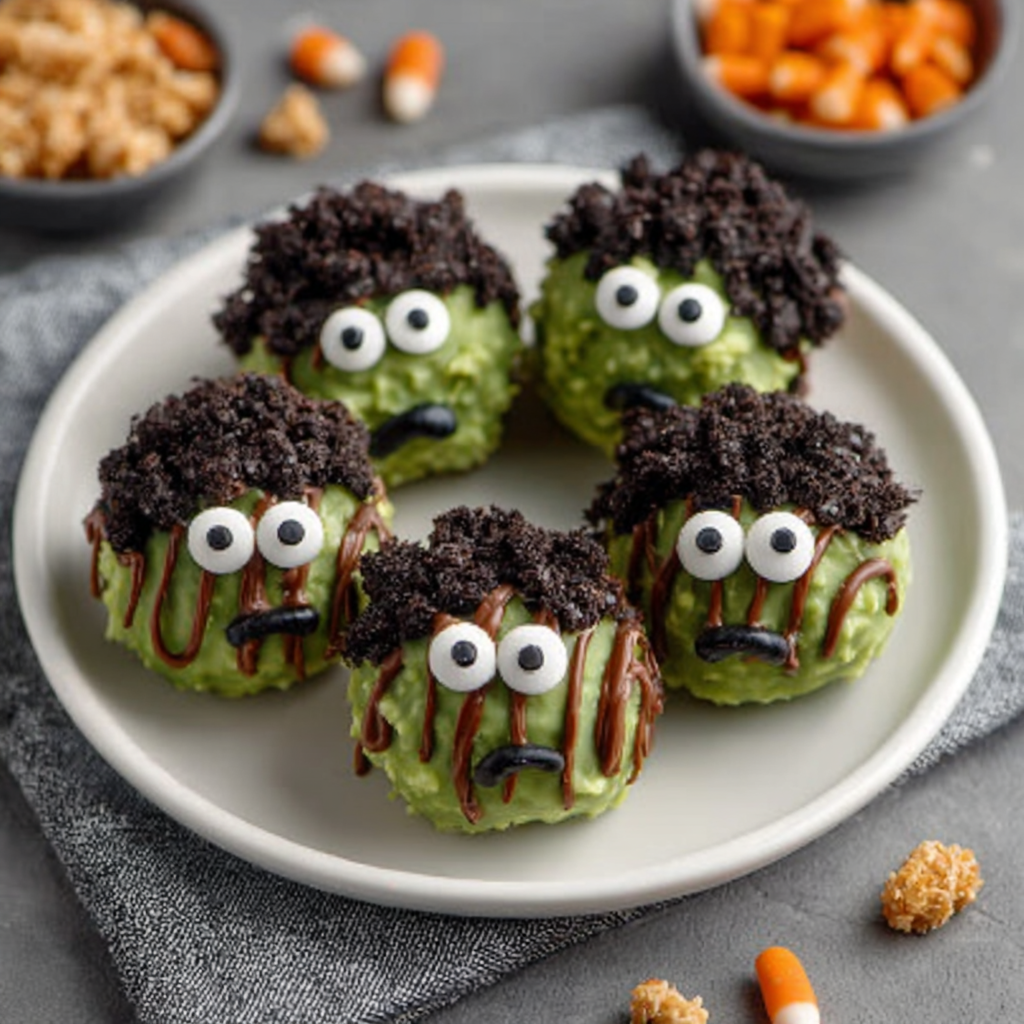 Frankenstein Oreo Balls Perfect for Halloween