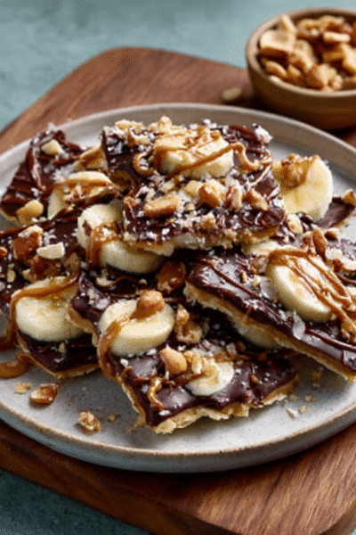 Frozen Banana Nut-Butter Bark