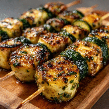 Garlic Butter Zucchini Skewers
