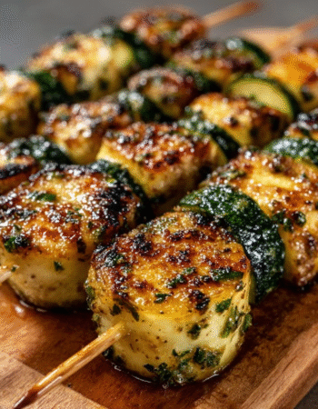 Garlic Butter Zucchini Skewers