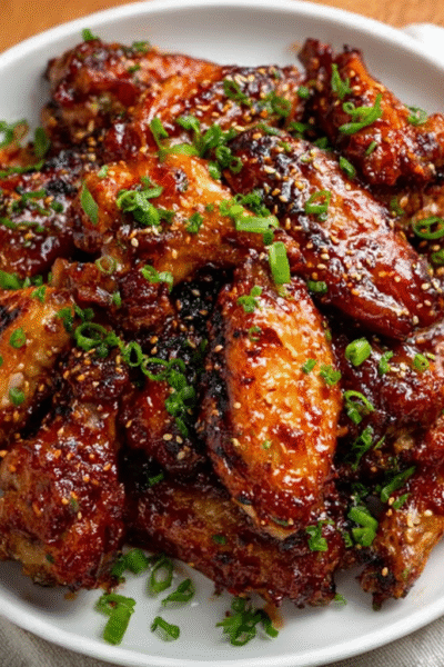 Gochujang‑Spiced Hot Honey Chicken Wings