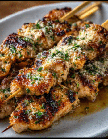 Grilled Ranch Garlic Parmesan Chicken Skewers