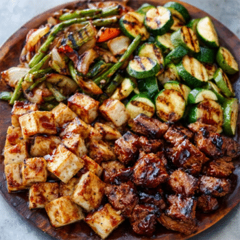 Hibachi‑Style Grill Veggie & Tofu Platter
