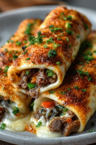 Keto Philly Cheesesteak Roll Ups