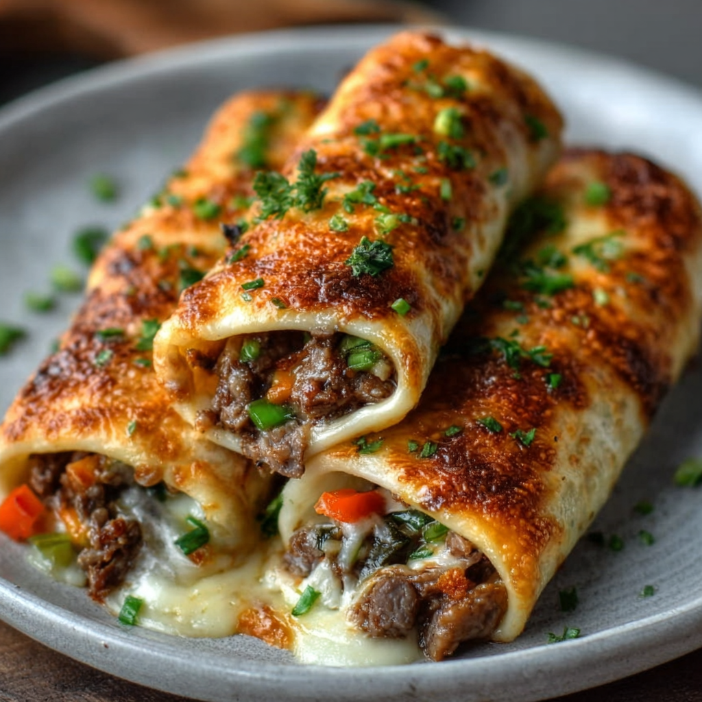 Keto Philly Cheesesteak Roll Ups