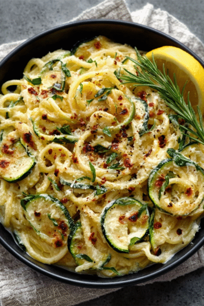 Lemon Butter Ricotta & Zucchini Pasta