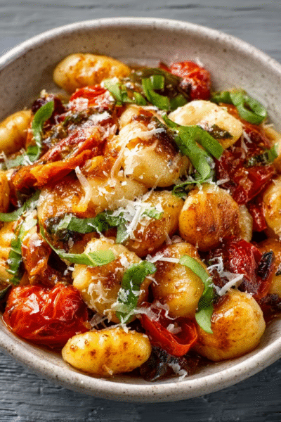 Mediterranean Gnocchi with Fresh Tomatoes