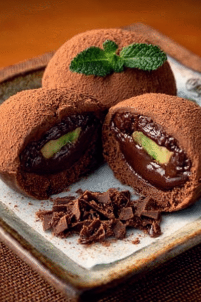 Mochi-Stuffed Chocolate Avocado Mousse