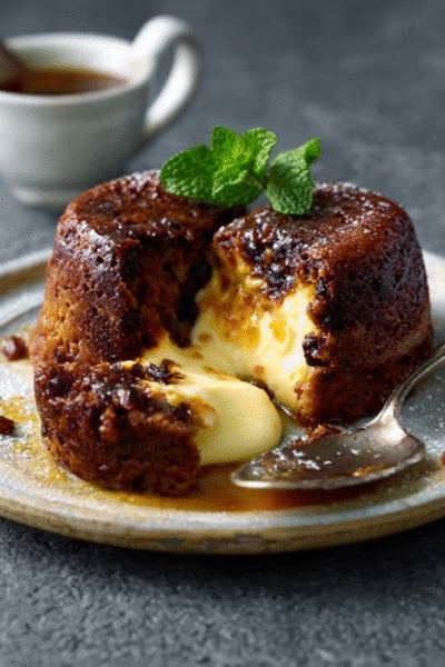 Molten Yuzu Curd Volcano Cakes