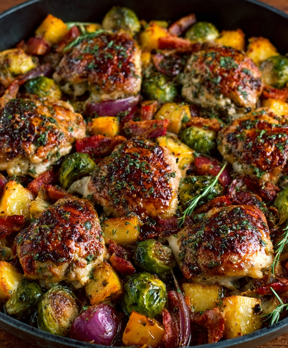 One Pan Autumn Chicken Dinner