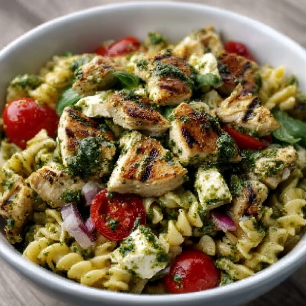 Pesto Chicken Pasta Salad