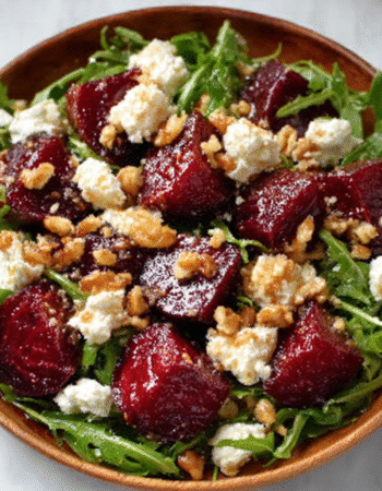 Roasted Beet and Goat Cheese Salad with Arugula