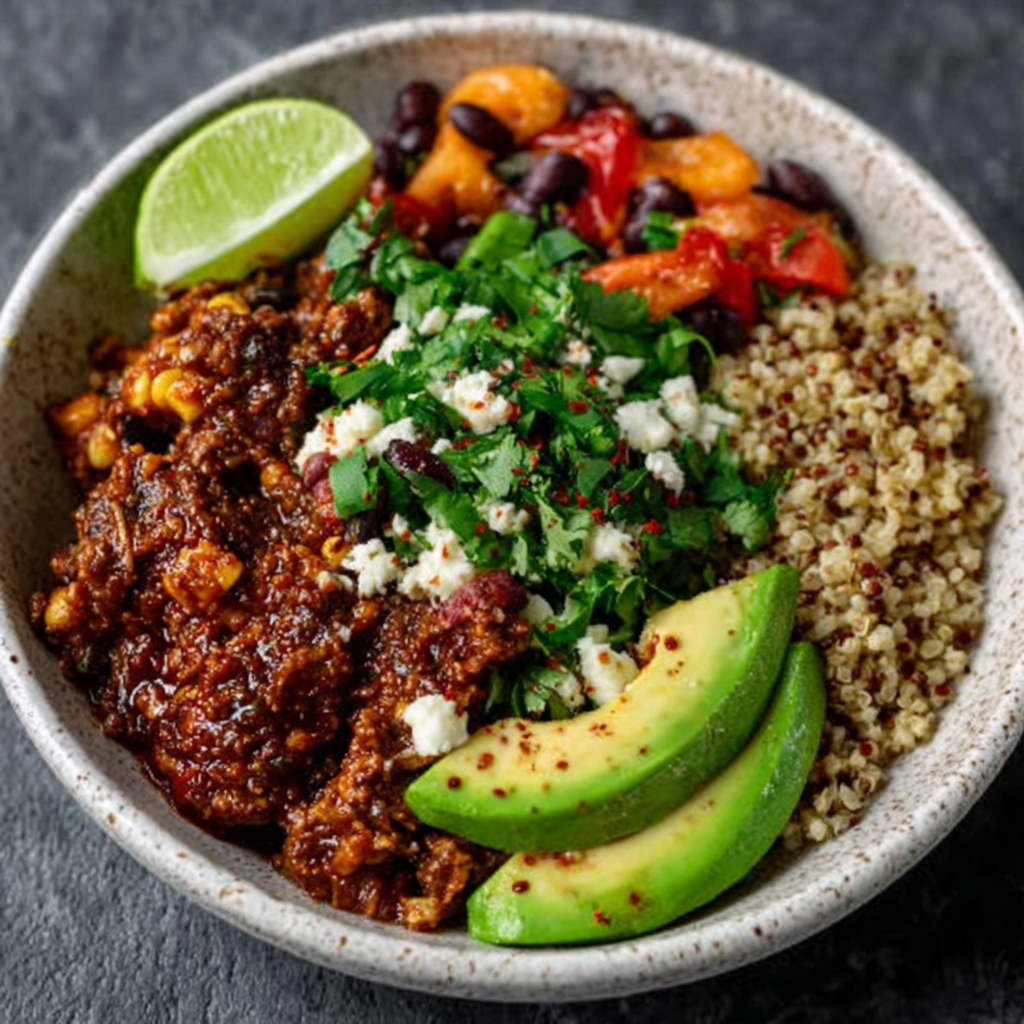 Salsa Macha Veggie Taco Bowls