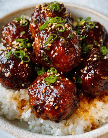 Saucy Sesame Gochujang Meatballs
