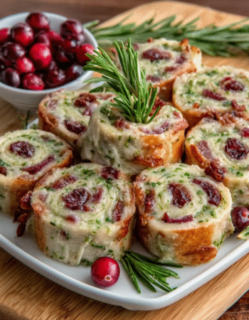 Savory Christmas Cranberry Roll Ups