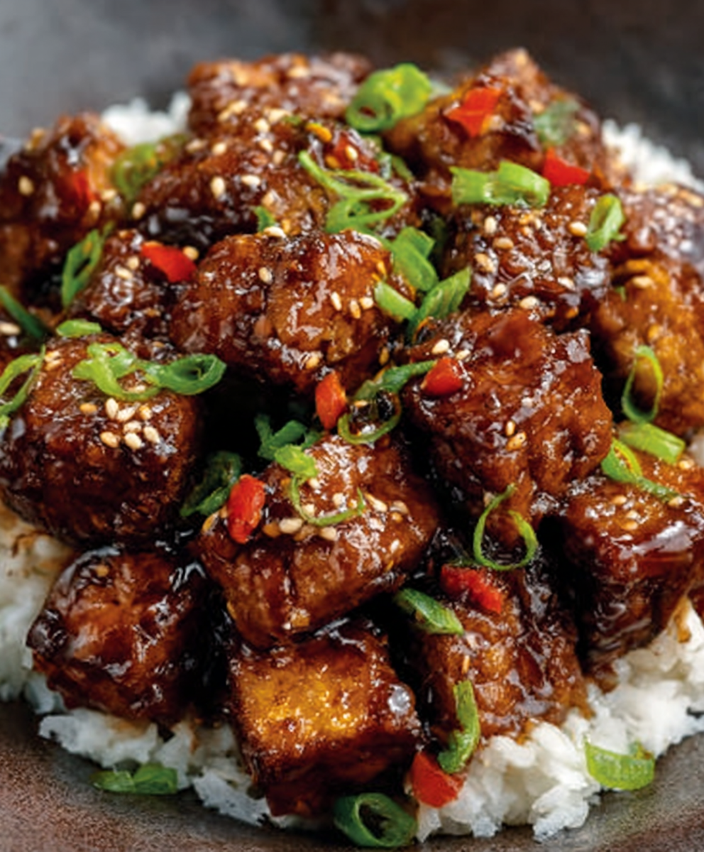 Sticky Sesame Tofu