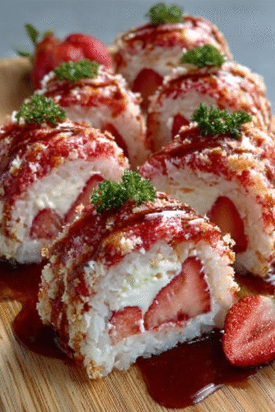 Strawberry Shortcake Sushi Roll Recipe