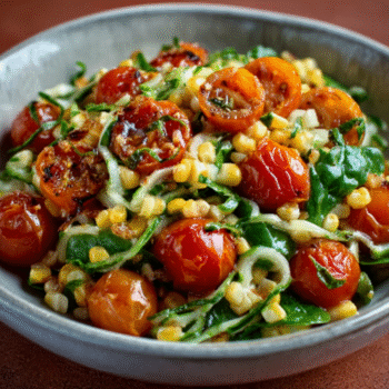 Current image: Sun Gold Tomato & Corn Green Salad