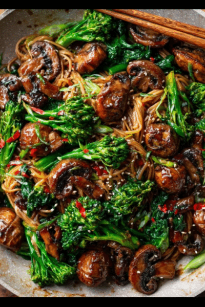 Teriyaki‑Style Functional Mushroom Stir‑Fry
