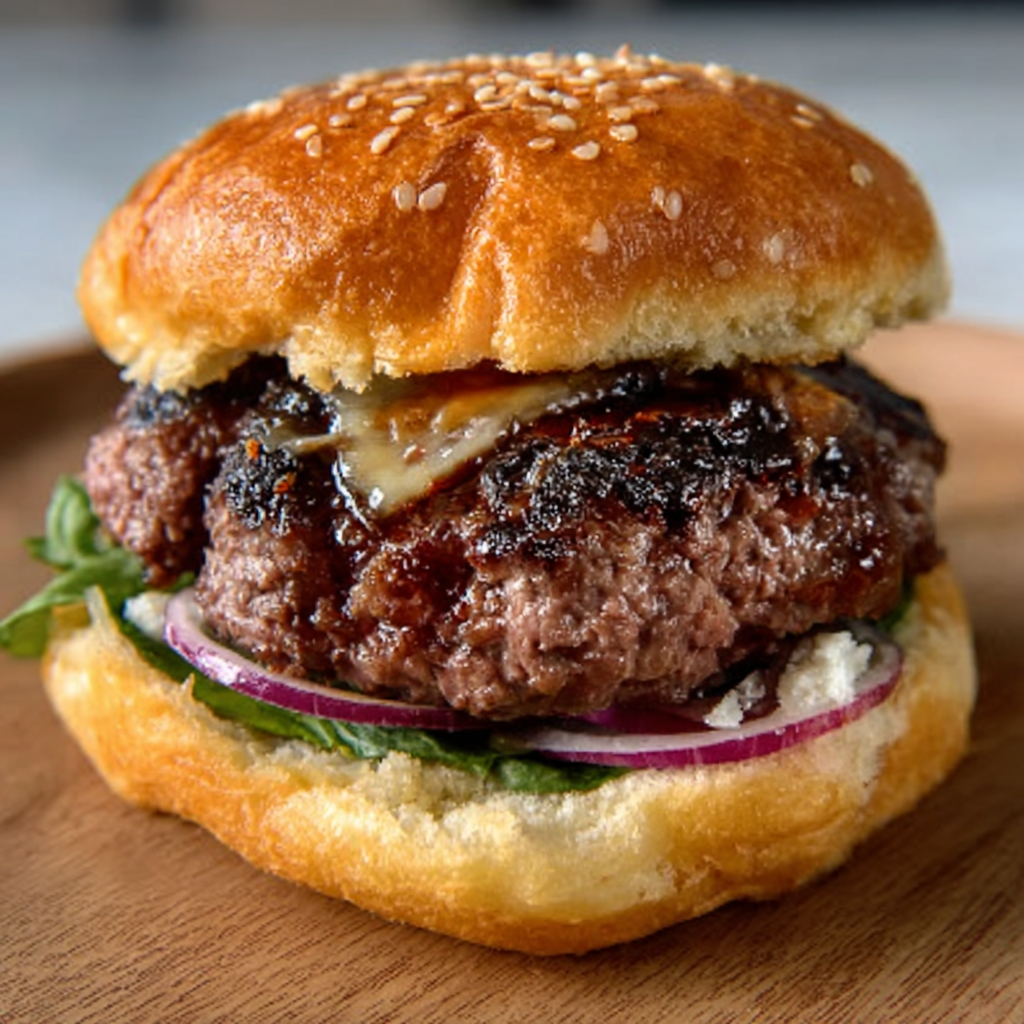 Triple-Seared Whiskey Burger