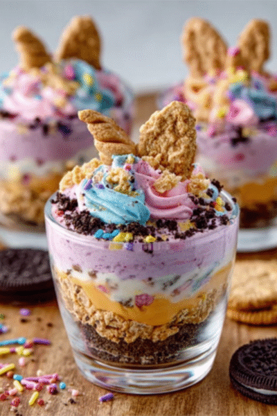 Unicorn Oreo Dirt Cups