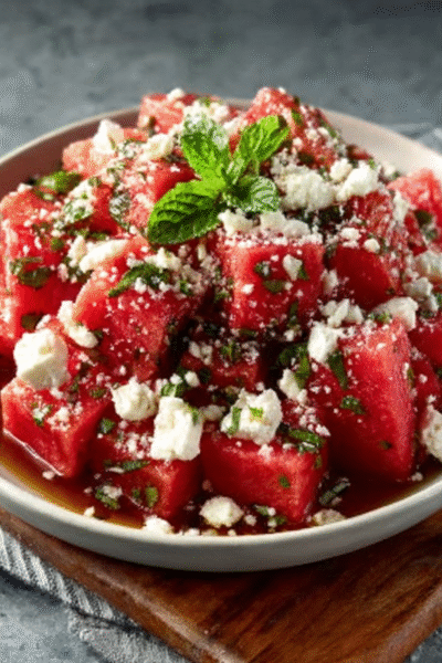 Watermelon Feta Salad with Mint
