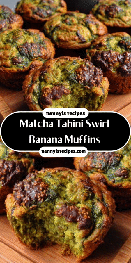 Matcha Tahini Swirl Banana Muffins that Delight You! 6 1 6