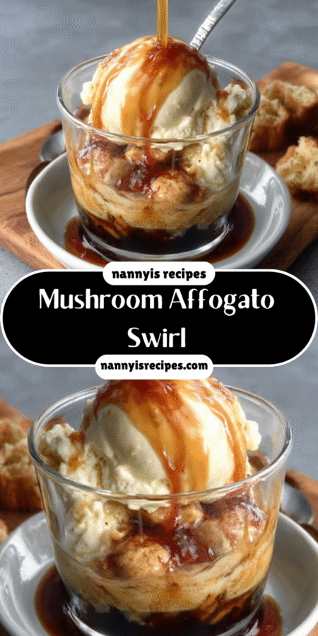 Mushroom coffee affogato