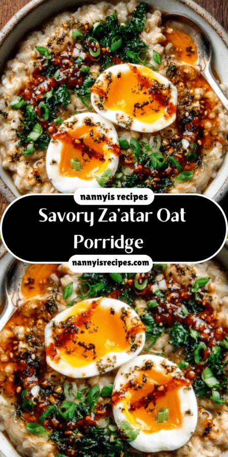 Savory Za’atar Oat Porridge with Soft-Boiled Egg Delights! 6 Oat Porridge