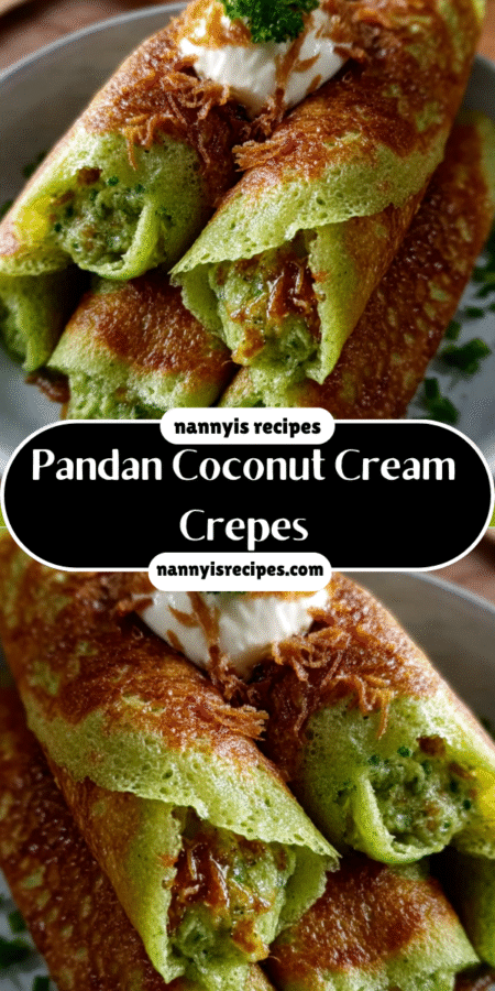 Pandan Coconut Cream Crepes