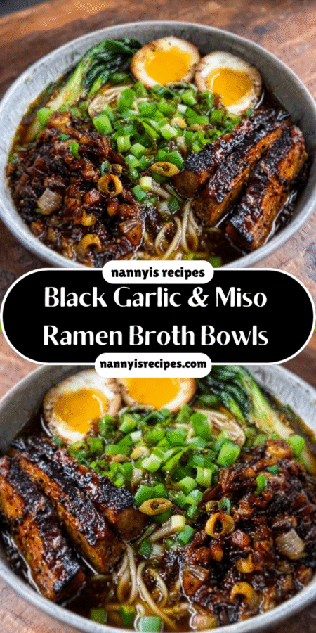 Black Garlic & Miso Ramen Broth Bowls