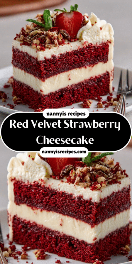 Red Velvet Strawberry Cheesecake
