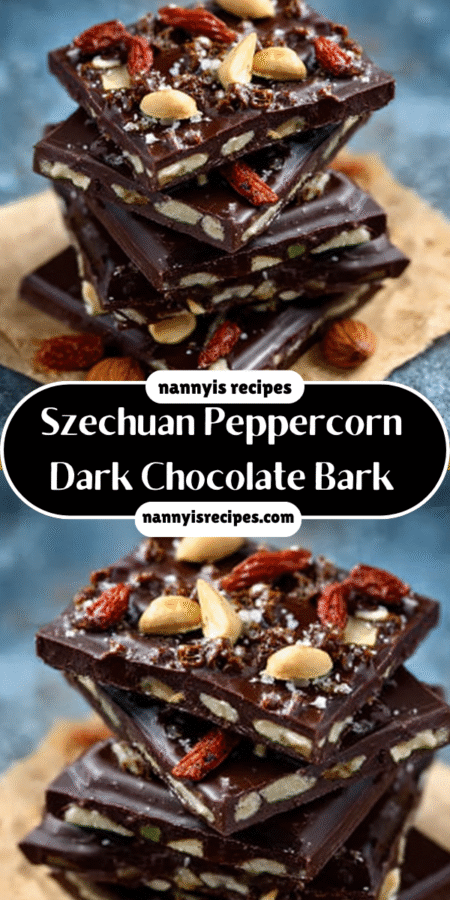 #1 Delicious Szechuan Peppercorn Dark Chocolate Bark delights your taste buds! 6 Szechuan Peppercorn Dark Chocolate Bark